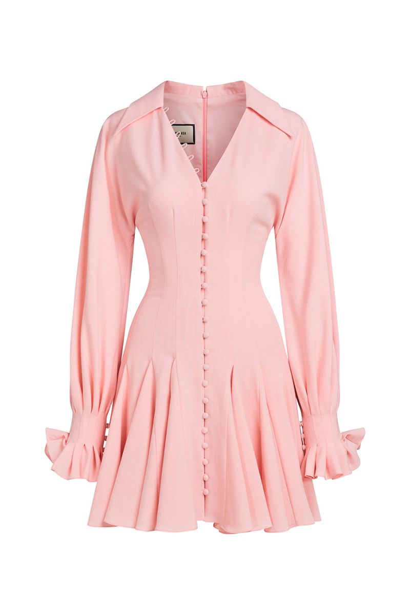 MOANA PINK PEPLUM MINI DRESS - CULT MIA