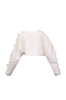 Blikvanger Milky Floral Bolero jacket with soft fabric and delicate floral pattern, perfect for light layering.
