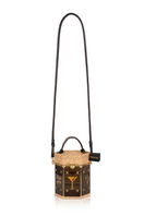 Waiwai Rio Cherry-Tini bag with top handle in vibrant red, featuring a sleek, structured design and gold-tone hardware.