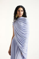 Deme By Gabriella Kyra Maxi Dress in periwinkle, flowing fabric with a flattering silhouette, perfect for summer or special occasions.