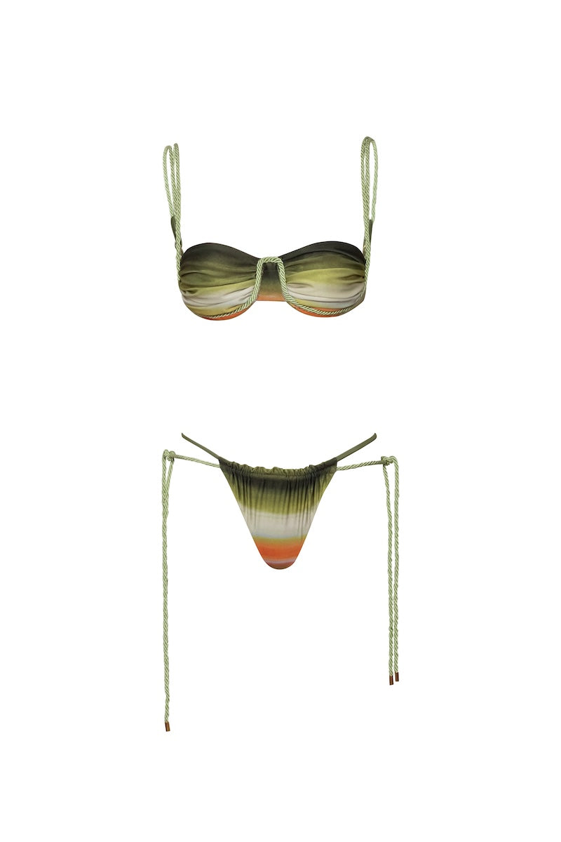 Baobab Lula bikini bottom in vibrant printed fabric, designed for a stylish and comfortable swimwear look.