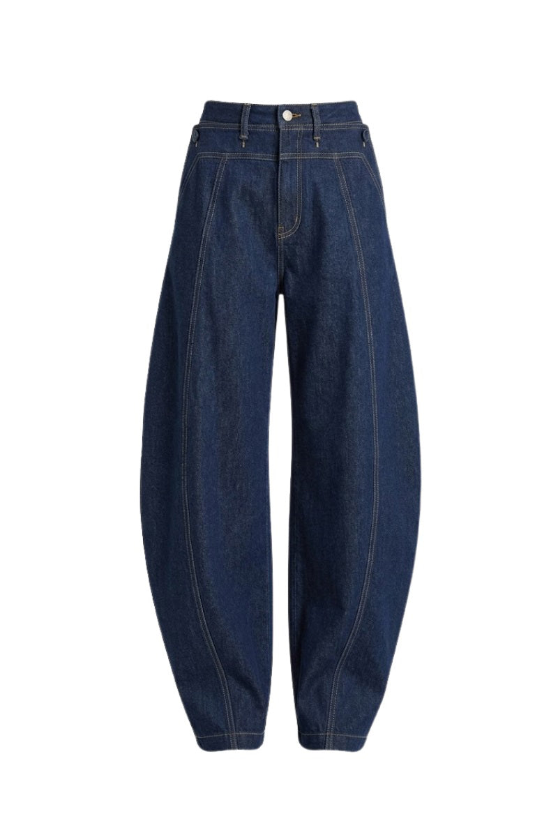 Keira Tong Petal Bustier Pants showing stylish floral-embellished wide-leg pants with high waist and relaxed fit.