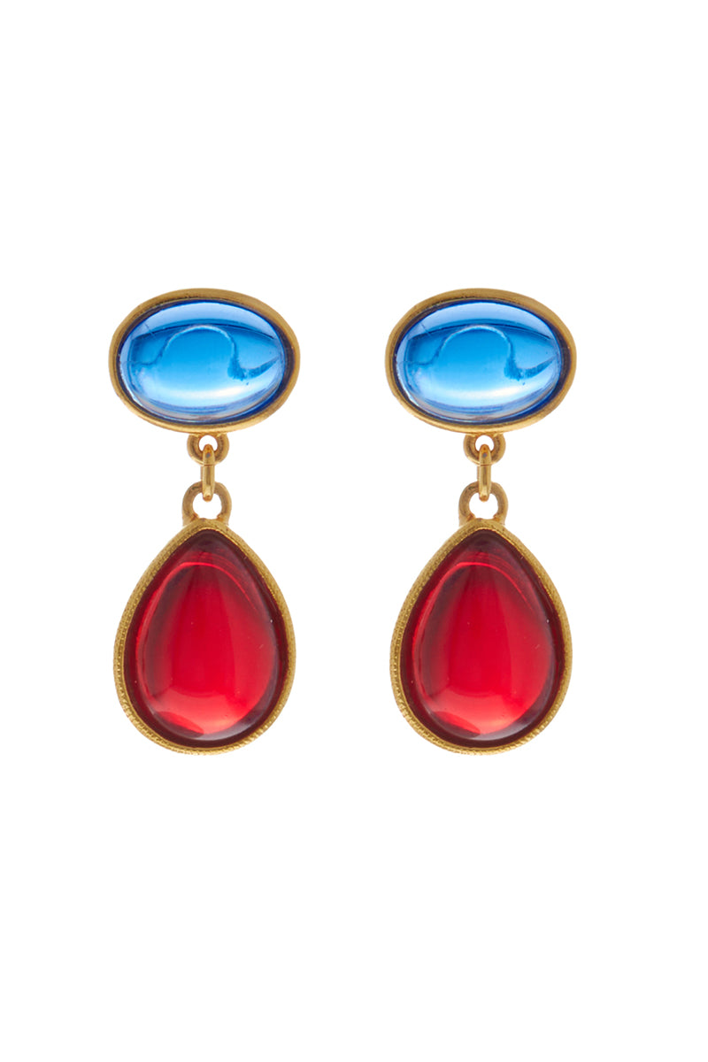 Ben Amun Calla Earrings featuring elegant floral design with gold-tone finish and intricate detailing.