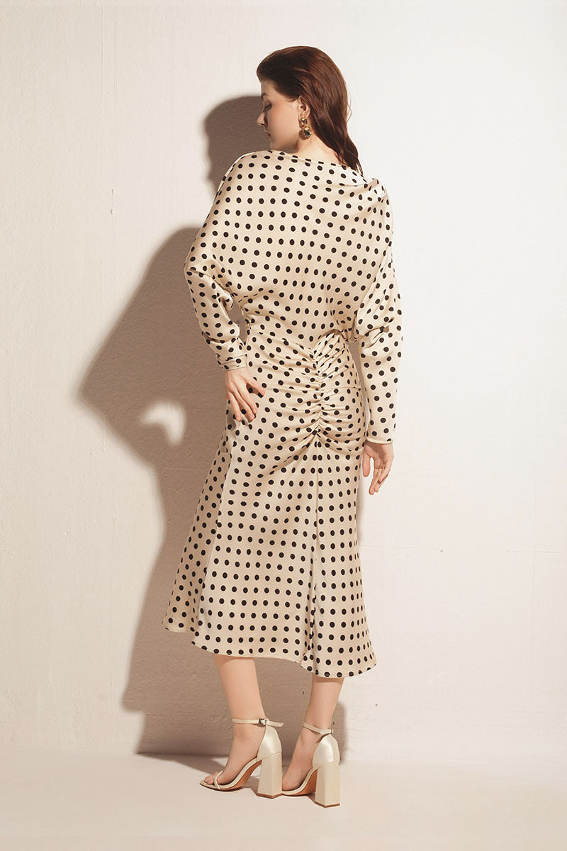 ivory midi dress The Safley Textured in This cocktail dress features a sleeveless fitted bodice LONG SLEEVE MIDI DRESS IN