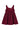 SERENA GATHERED BRALETTE DRESS IN DEEP CHERRY