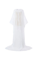 Arti Apparel GENUS maxi dress in flowing fabric with a fitted waist and elegant neckline, perfect for casual or formal occasions.