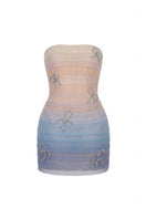 Keira Tong shading mini dress with stylish design, featuring a fitted silhouette and trendy shading pattern.