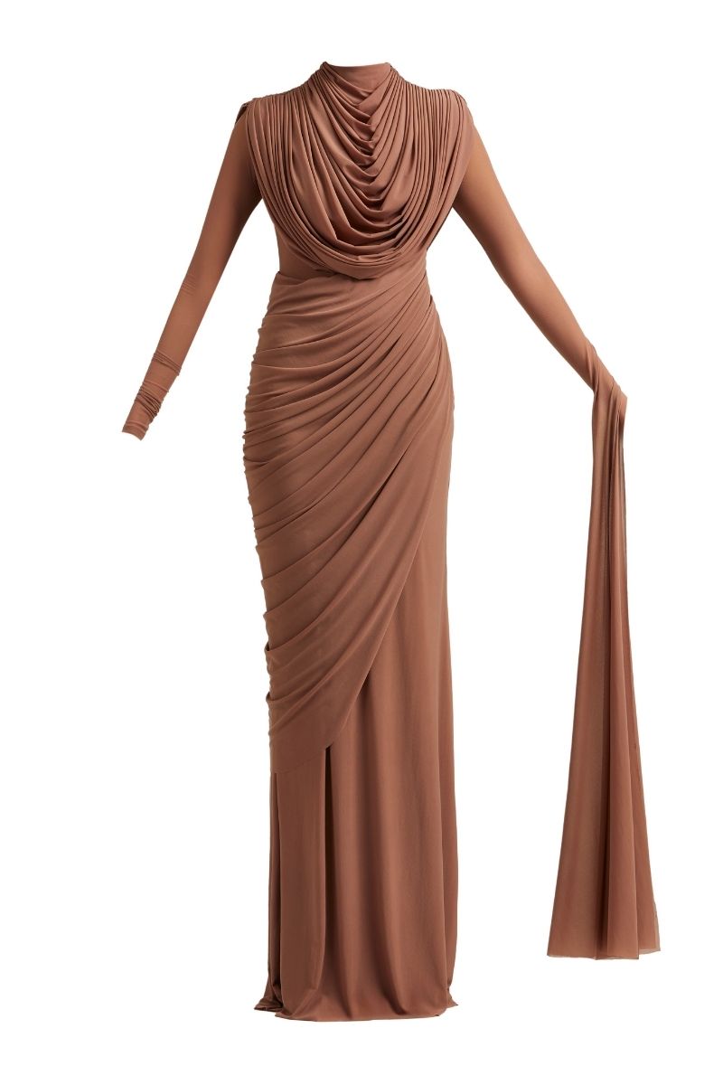 IVANNA MAXI DRESS IN MOCHA PINK - CULT MIA