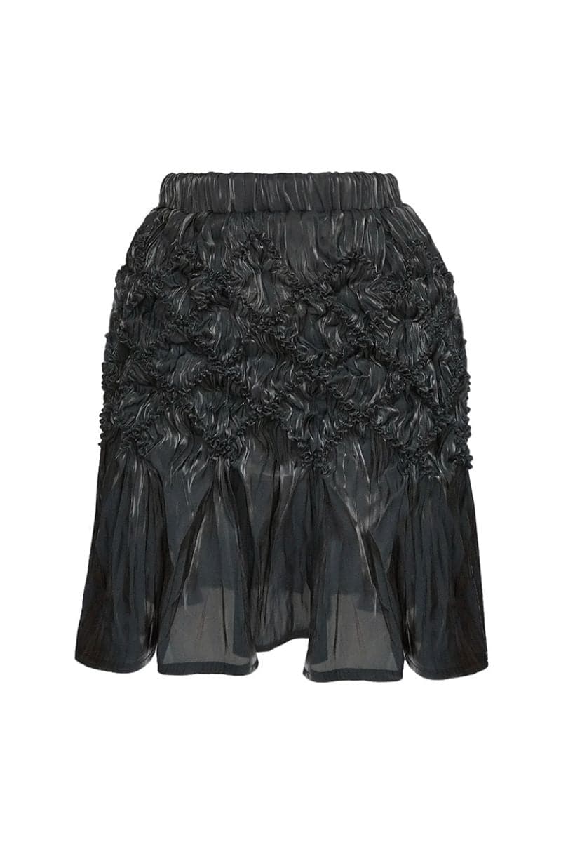 VICTORIA BLACK SHIBORI MINI SKIRT - CULT MIA