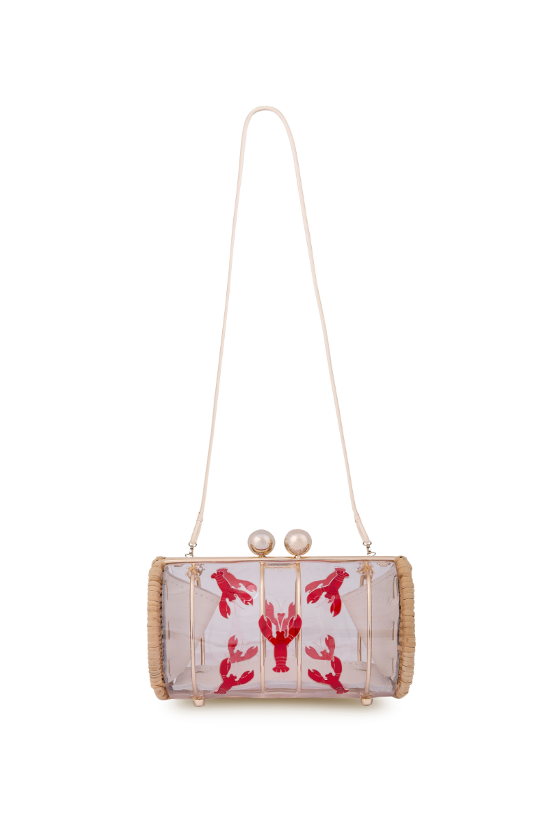 Waiwai Rio Petit Lobster Baobao clutch bag in vibrant design with lobster illustration, compact and stylish for accessories.