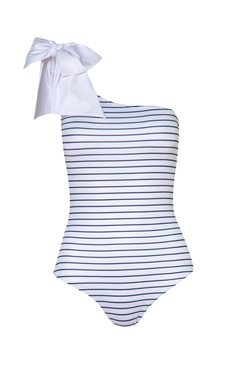 AUDREY PARIS STRIPES ONE-PIECE SWIMSUIT - CULT MIA