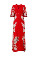 Raishma Frankie Maxi Dress, elegant floral print maxi dress with flowing fabric and fitted waist for a stylish summer look.