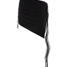 Black Giada mini skirt by Suncillo, showcasing a fitted design with a stylish waistband and sleek fabric.