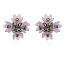 Aidan & Ice Mellow Purple Earrings featuring vibrant purple gemstone dangle earrings with silver hooks.