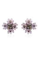 Aidan & Ice Mellow Purple Earrings featuring vibrant purple gemstone dangle earrings with silver hooks.