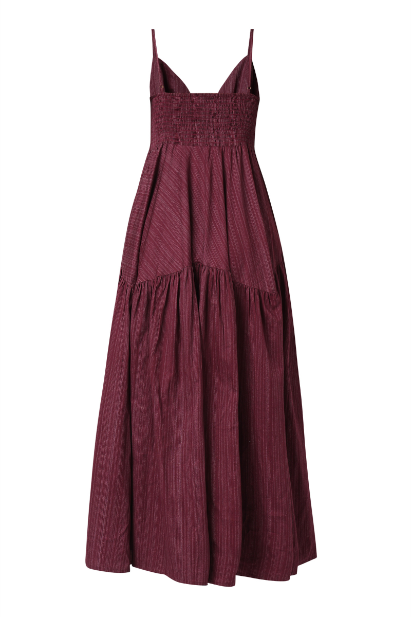 SORRENTO DRESS IN MULBERRY ETCH - CULT MIA