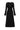 BLACK V-NECK CUT-OUT MIDI DRESS - CULT MIA