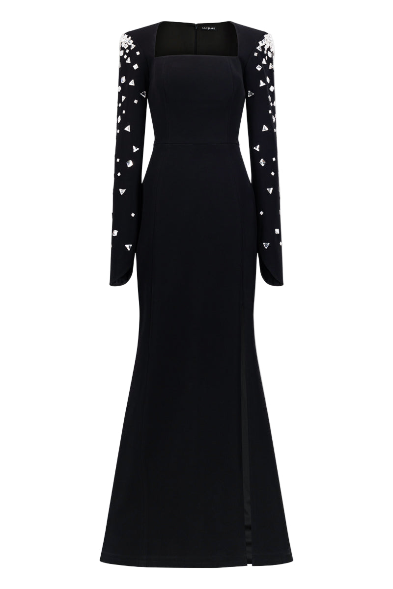 GLAMOUR MERMAID GOWN IN BLACK