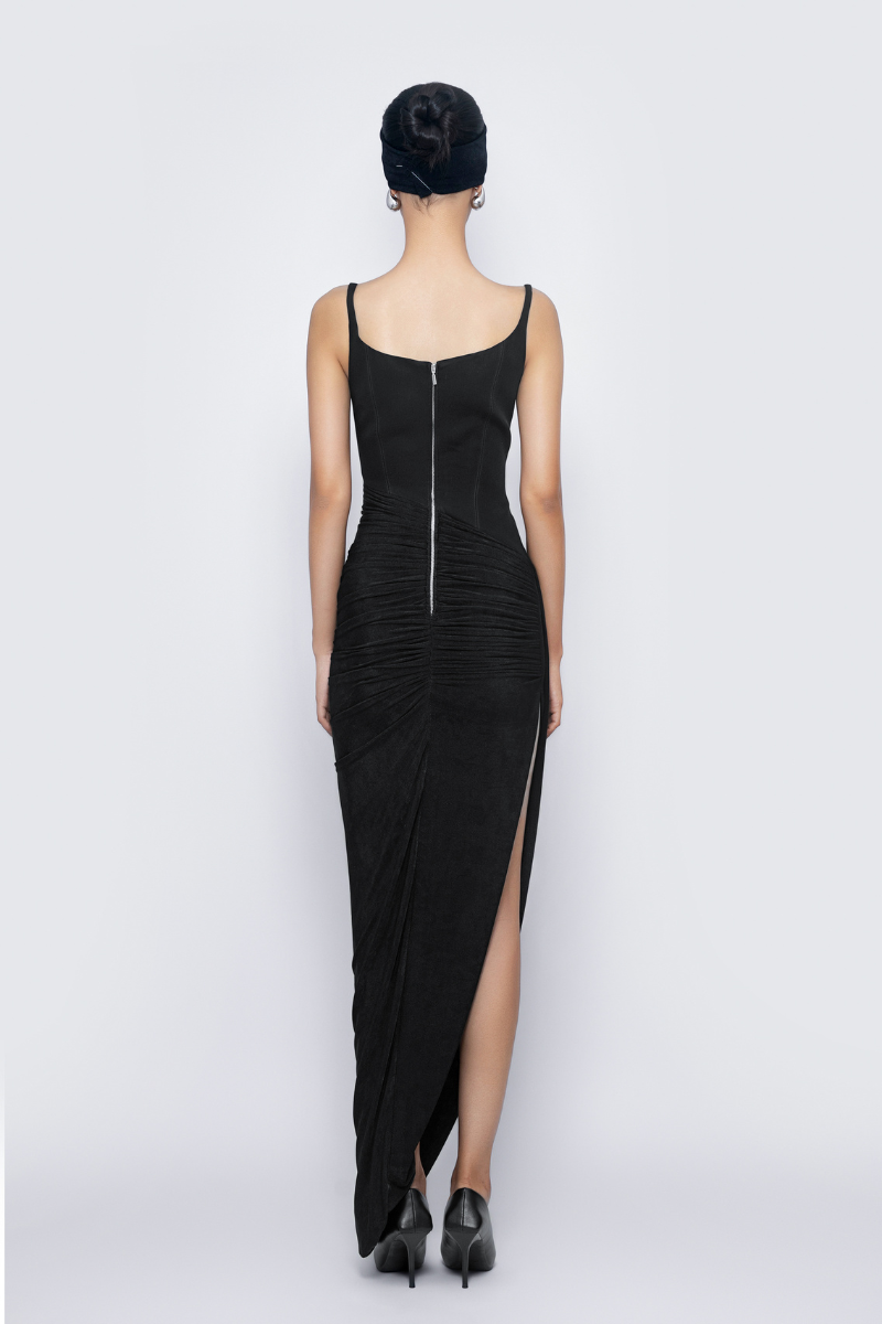 CURRENT NOIR DRESS IN BLACK - CULT MIA