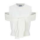 Cream Martha vest from Chictopia, a stylish sleeveless top with a fitted silhouette and textured fabric, perfect for casual wear.