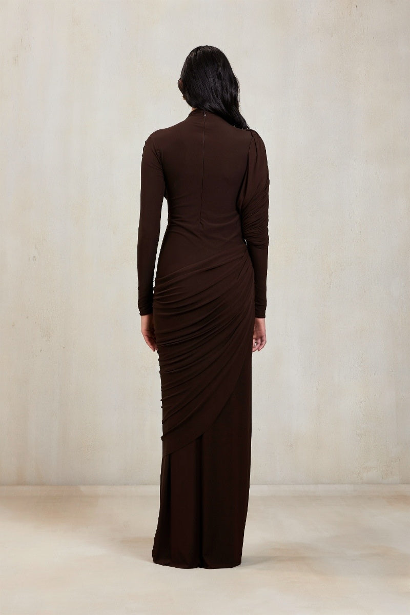 DONNA GOWN IN ESPRESSO BROWN | CULT MIA | Deme By Gabriella DONNA GOWN IN ESPRESSO BROWN | CULT MIA | Deme By Gabriella