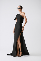 Elegant TONYY Shadow Drape Gown with flowing fabric and draped design, perfect for formal events.