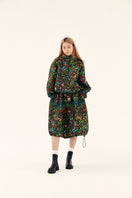 Multicolor printed shirred windbreaker top by Chictopia, featuring vibrant fabric and a stylish, fitted design.