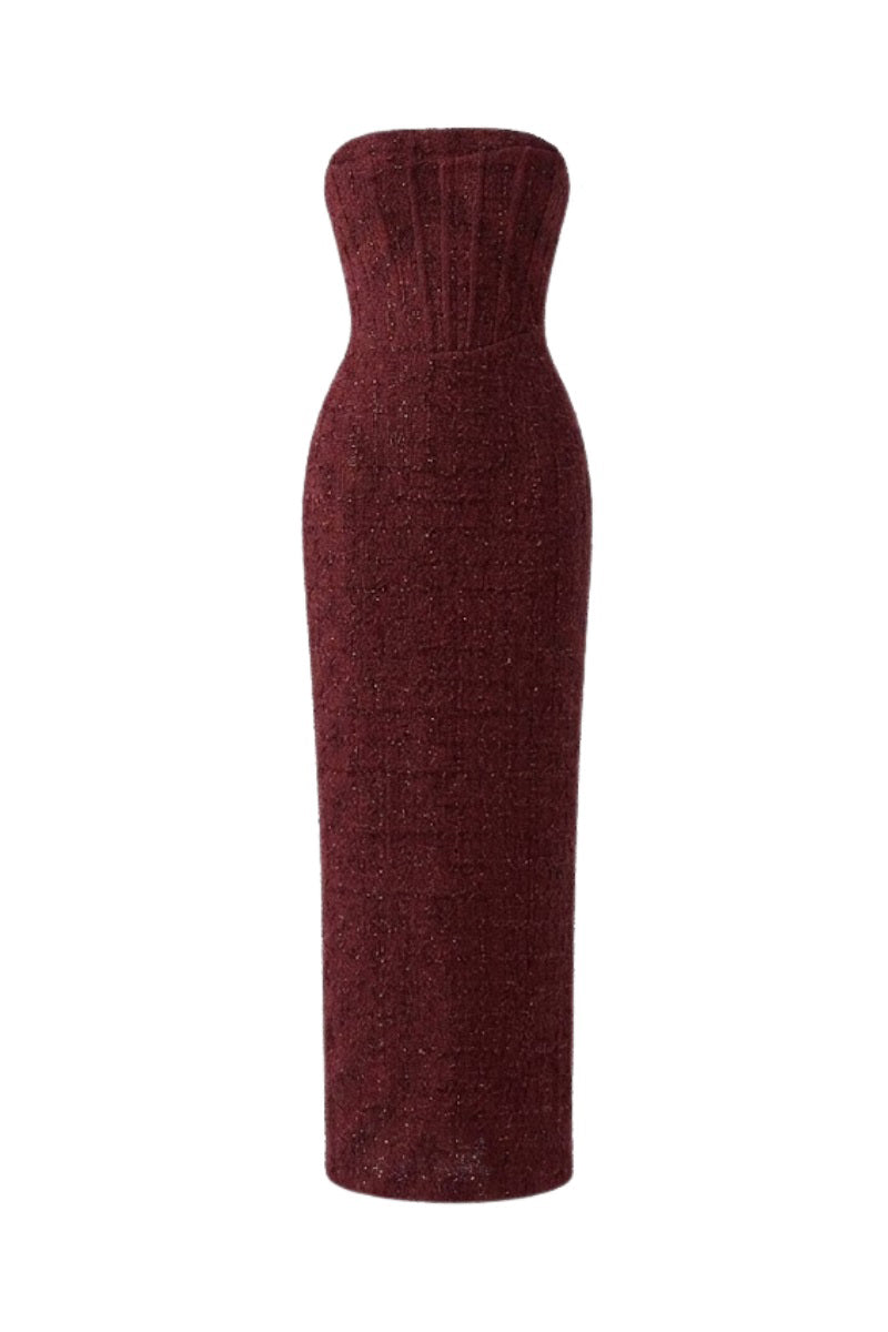 BUSTIER TWEED DRESS | CULT MIA