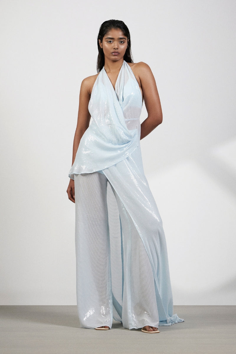 Deme by Gabriella Seraphina co-ords set featuring a stylish top and matching pants, shown in a close-up image.