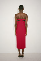 Nué Paloma Midi Dress featuring a flowing silhouette and elegant design, perfect for stylish occasions.