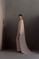 White Plan Miranda gown featuring elegant fabric and intricate design, perfect for formal occasions.