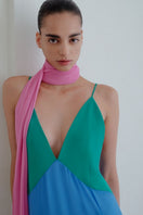 Sisters Tiffany Maxi Dress in dreamy pastel colors, flowing fabric, and elegant design ideal for summer or special occasions.