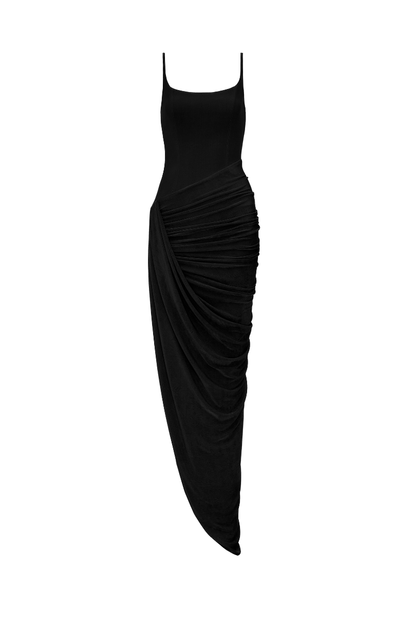 CURRENT NOIR DRESS IN BLACK - CULT MIA