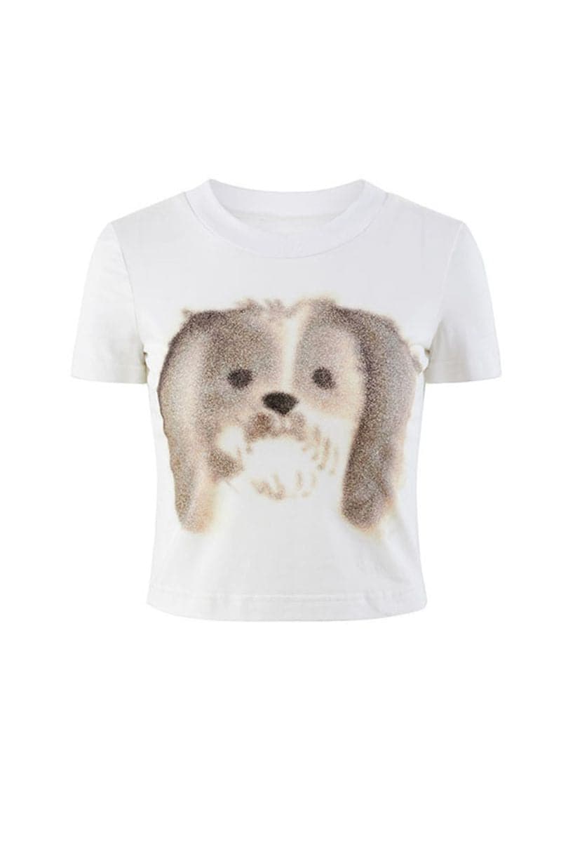 HAND-DRAWN DOG HEAD T-SHIRT - CULT MIA
