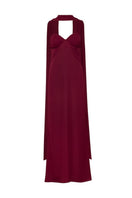 Baobab Athena gown featuring flowing fabric and elegant design, displayed on a mannequin with a neutral background.