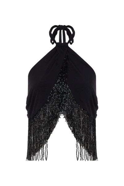 HAND-BEADED TASSEL TOP | CULT MIA | Mirel Prentice