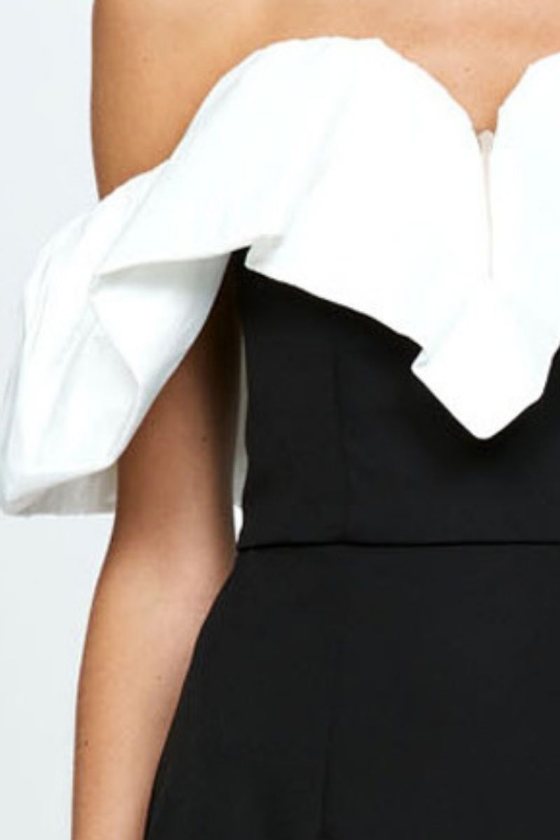 MAXINE OFF SHOULDER RUFFLE MAXI DRESS - CULT MIA