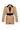 BLAZER CEINTURE CAMEL AVEC COL EN FAUSSE FOURRURE