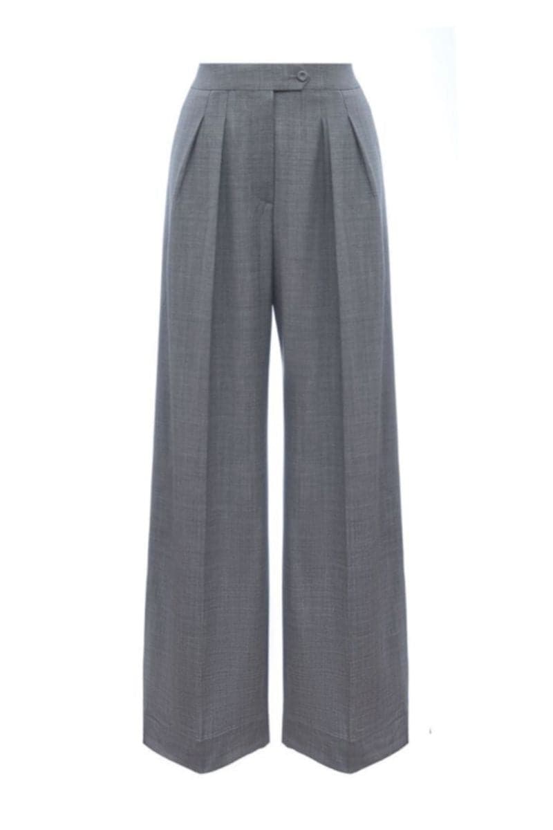 GRAY STRAIGHT PANTS - CULT MIA