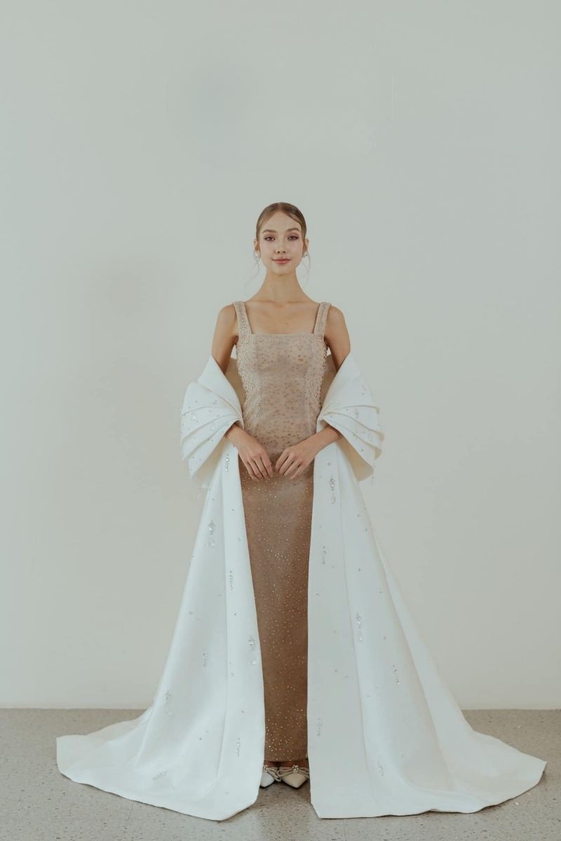 NUDY SQUARE NECK CRYSTAL BEADED MAXI DRESS | CULT MIA | HACCHIC COUTURE NUDY SQUARE NECK CRYSTAL BEADED MAXI DRESS | CULT MIA | HACCHIC COUTURE