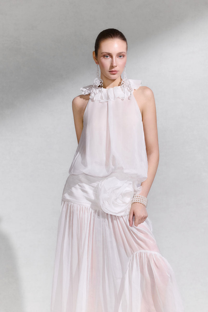 Arti Apparel Salus Maxi Dress in flowing fabric with a stylish, elegant design, perfect for casual or dressy occasions.