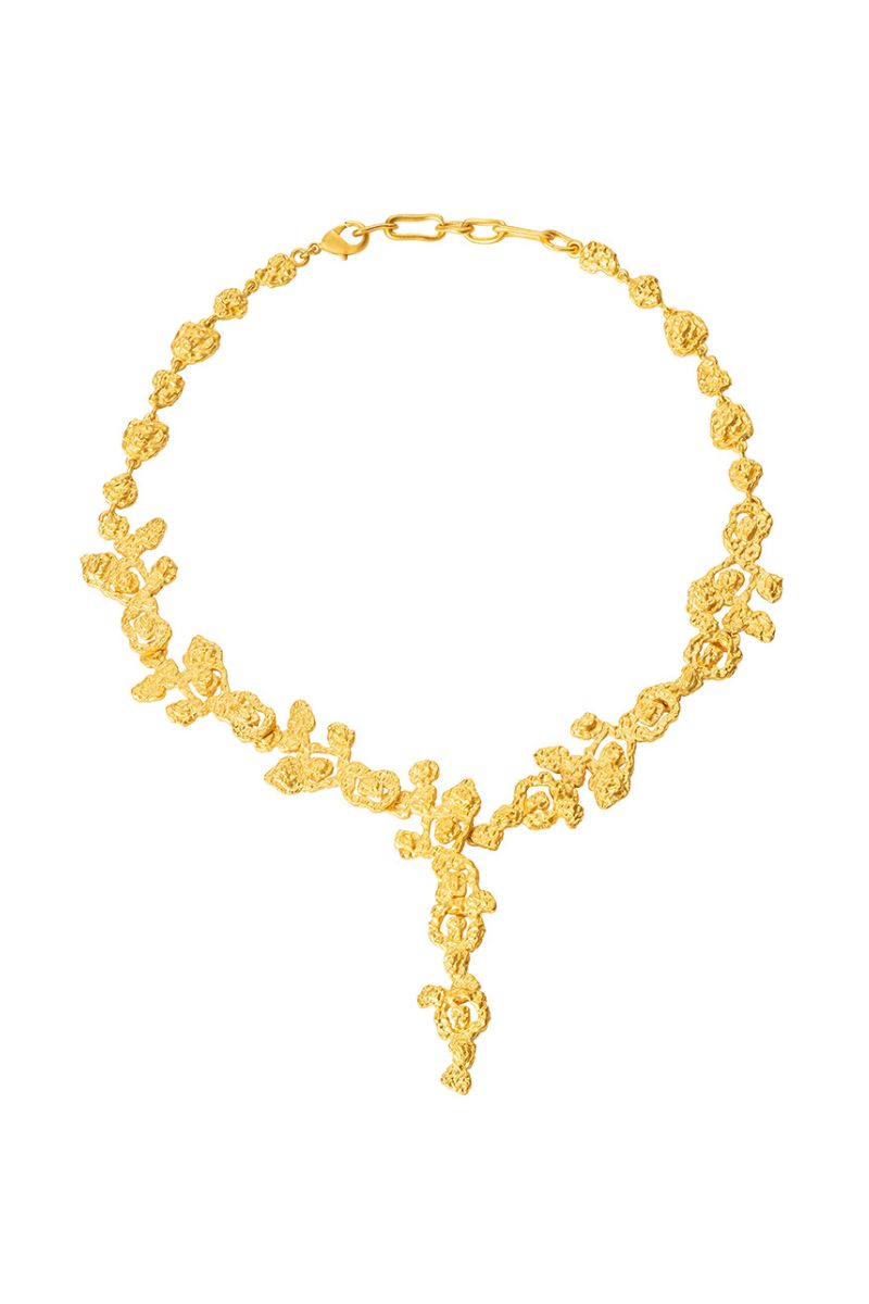 GOLD RIVERSTONE NECKLACE - CULT MIA