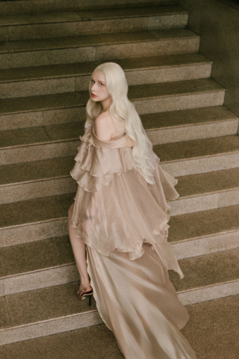 White Plan Cynthia Maxi Dress featuring a flowing silhouette and elegant design, perfect for summer occasions.