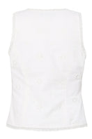 Off-white Bahia top by Summer Away, featuring a stylish sleeveless design with a relaxed fit and modern neckline.