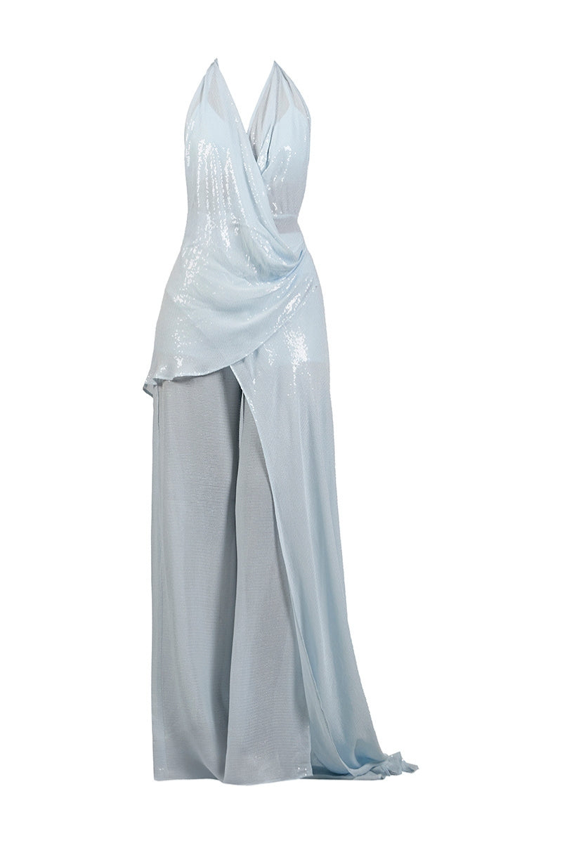 Deme By Gabriella Seraphina co-ords top and pants set in matching fabric, stylish and comfortable loungewear ensemble.