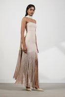 Deme By Gabriella Sonia Maxi Dress in flowing fabric with a stylish silhouette, perfect for elegant summer occasions.