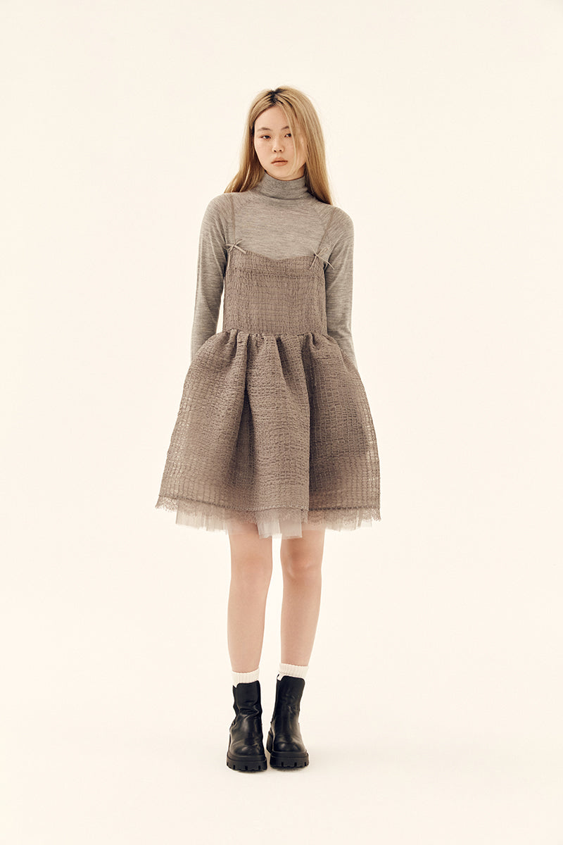 MERINO WOOL BODYSUIT IN GRAY