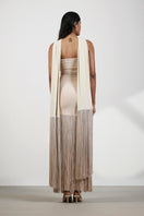 Deme by Gabriella Sonia Maxi Dress in flowing fabric with a fitted bodice and full skirt, perfect for elegant summer occasions.
