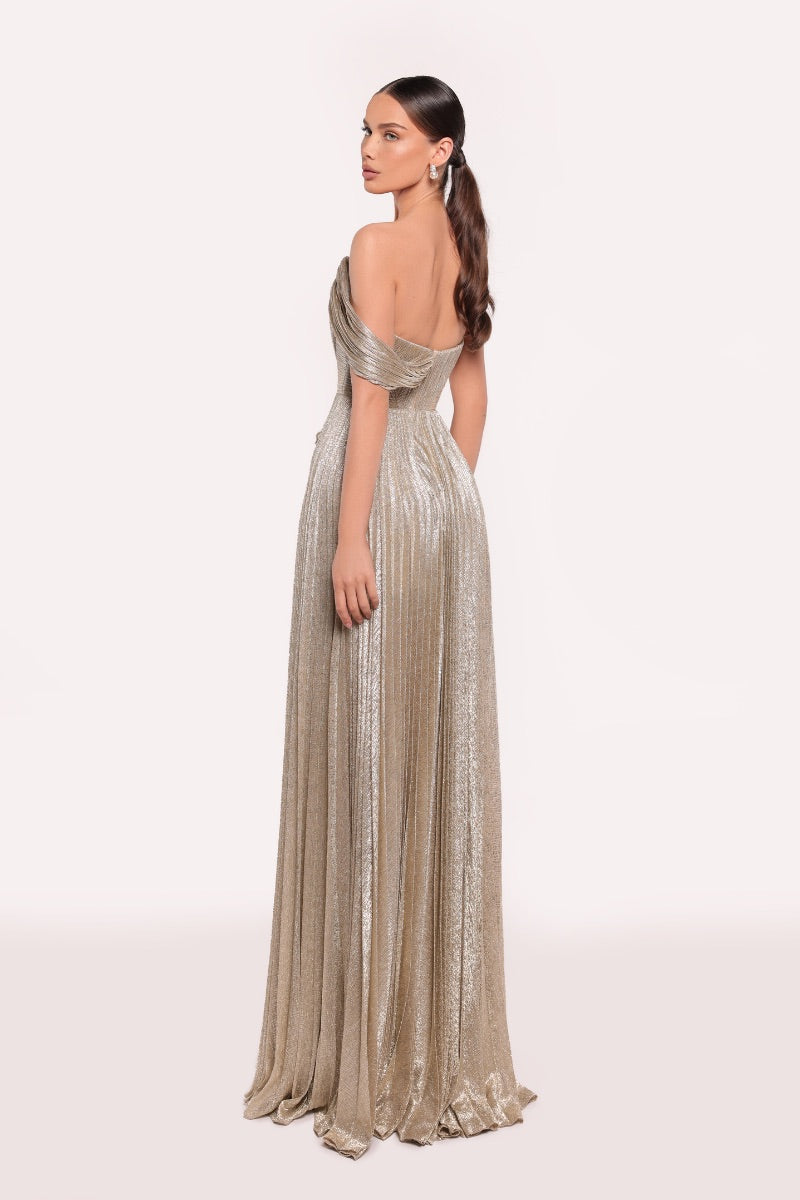 BOUCH DRESS IN GOLD - CULT MIA