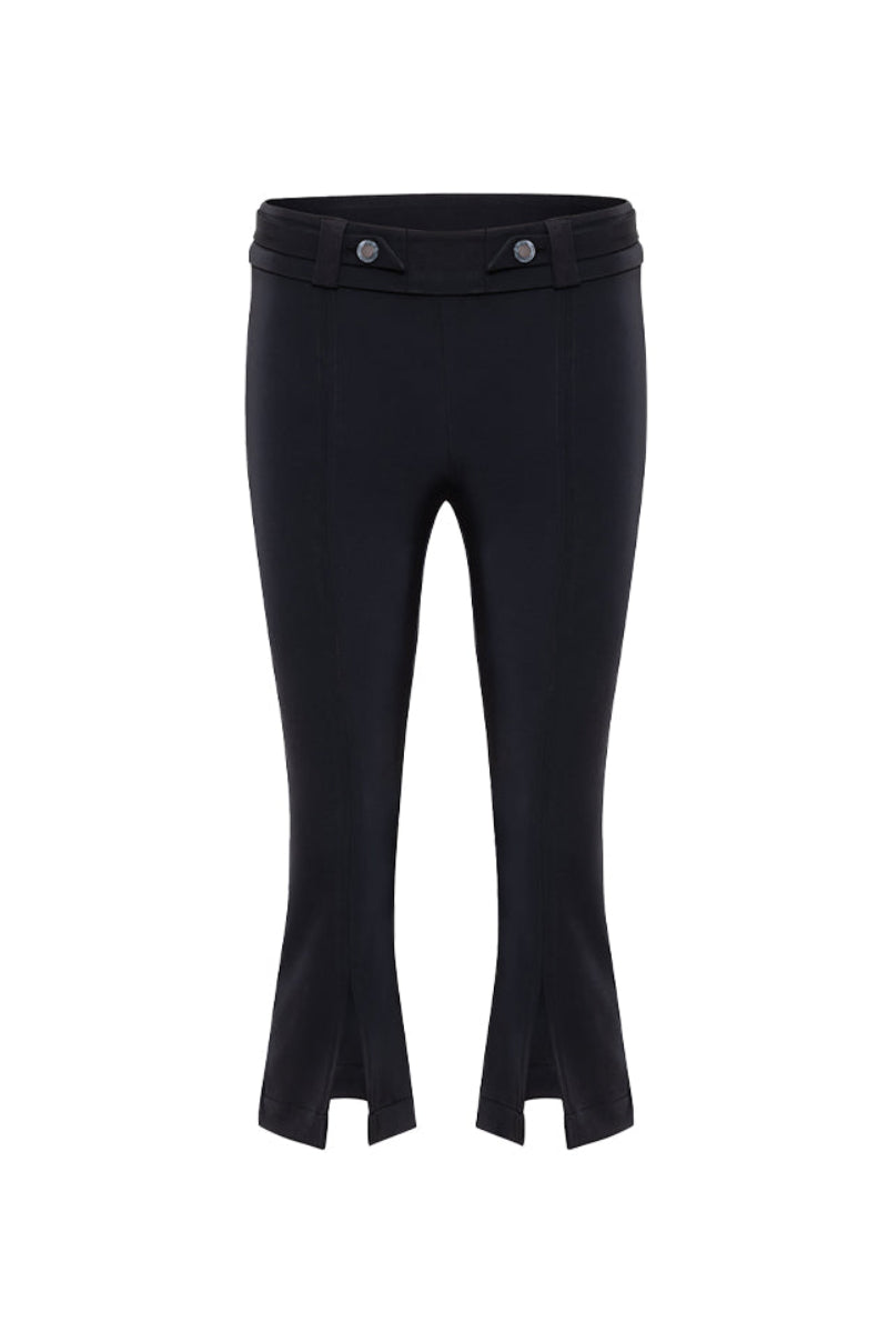 SÉLONE Juni Capri Trousers in black, stylish pants with a slim fit and cropped length, perfect for casual or dressy looks.